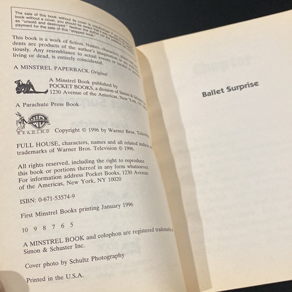 Full House Michelle #6: Ballet Surprise by Jean Waricha - Paperback Novel - Picture 4 of 5